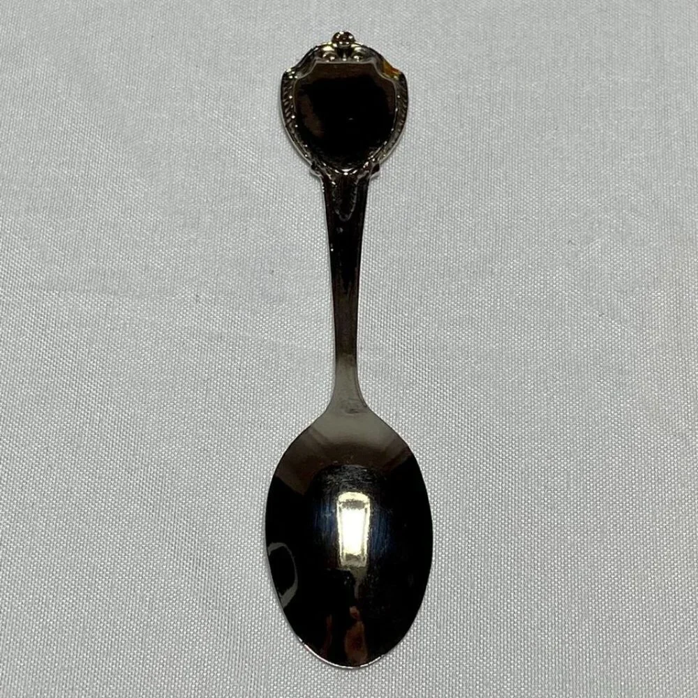 Arizona Route‎ 66 Souvenir Spoon Silver Tone Enamel Shield Travel Collector 3.5